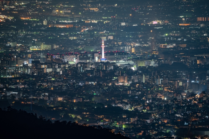 比叡山から望む夜景（京都市街地）