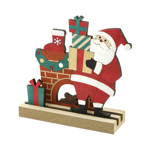 「ウッド デコ S Santa」価格：649円／サイズ：W12×D3.5×H11.5cm