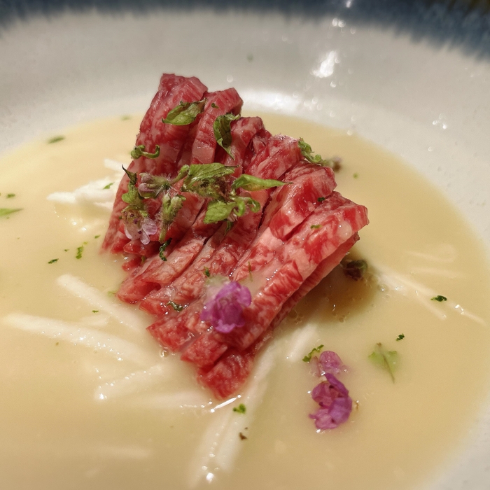 田村牛の肉素麺 白味噌仕立て