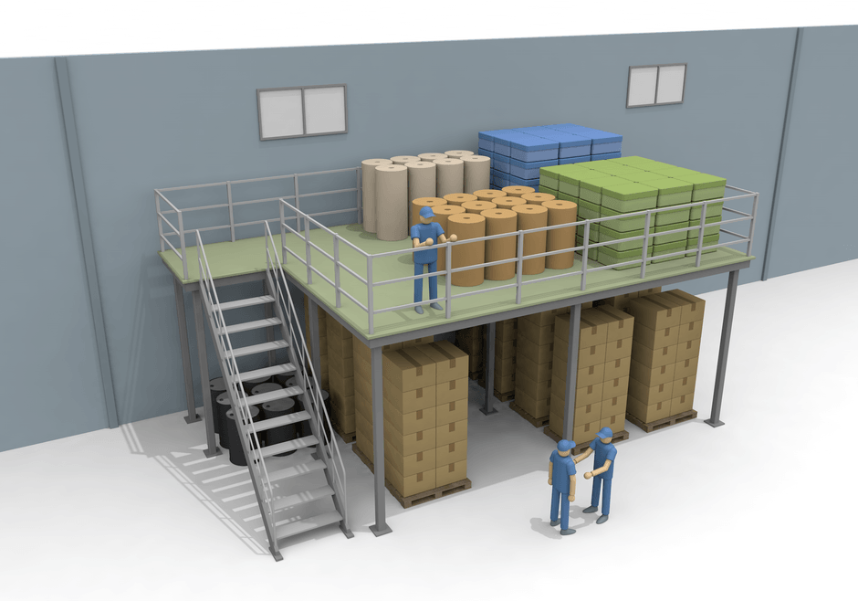 中二階の製作で空間の有効利用