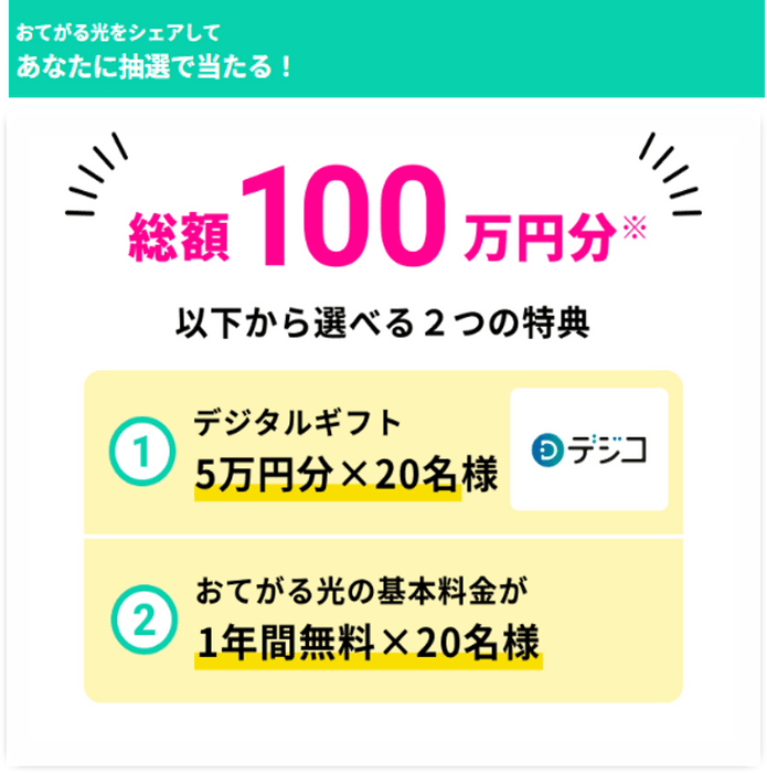 紹介者が抽選の対象です