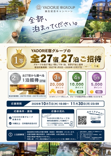 YADORIE誕生記念キャンペーン