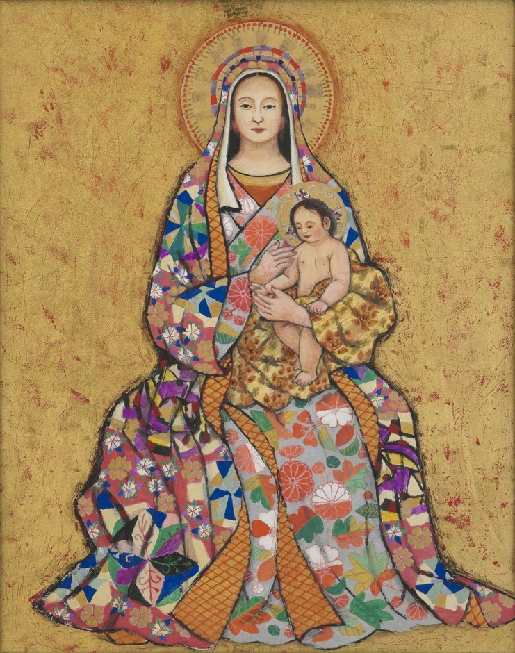 堂本印象 大阪玉造教会壁画《聖母マリア(小下絵)》昭和37年(1962) 京都府立堂本印象美術館蔵