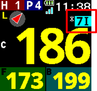 Shot Trackerを付けているクラブを持つと、端末が番手を自動で認識します