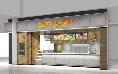 新店舗デザイン(果汁工房果琳 イオンモール四條畷 1階店イメージ)