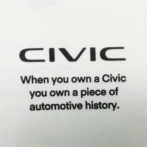2401HD41-07 シビック Honda CIVIC HISTORY Tシャツ