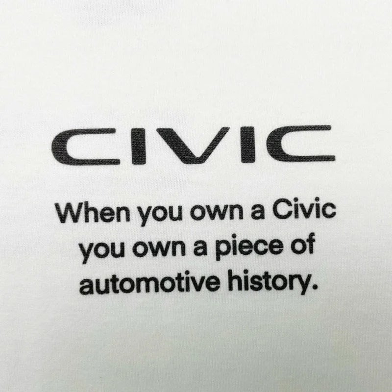 2401HD41-07 シビック Honda CIVIC HISTORY Tシャツ