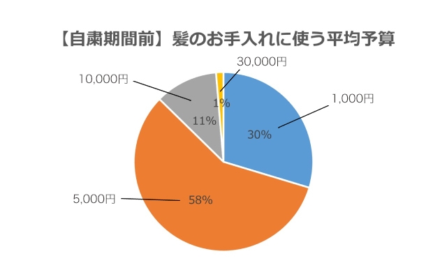 【自粛期間前】髪のお手入れに使う平均予算