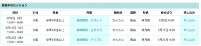 募集スケジュール