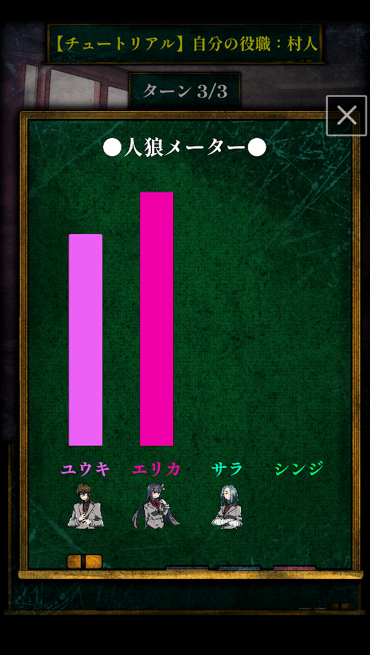 ひとりで楽しめる新感覚人狼ノベルゲーム『ひとり人狼 -狼の潜む教室-』リリース！(5)