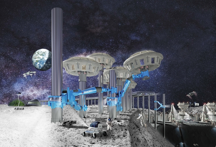 月面での建設イメージ図