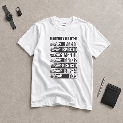 2601NS41-02 NISSAN HISTORY OF GT-R Tシャツ