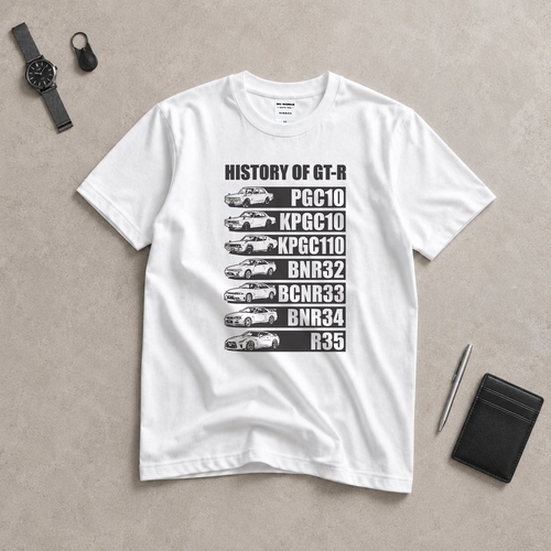 2601NS41-02 NISSAN HISTORY OF GT-R Tシャツ