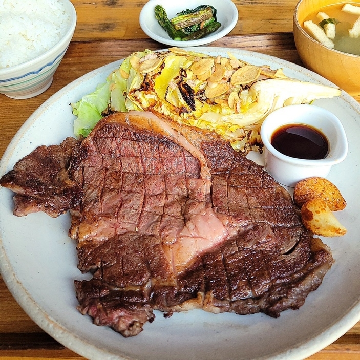 「相州牛」特大ステーキ定食240g 