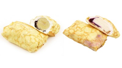 EKI na CAFE チョコバナナクレープ レアチーズブルーベリークレープ