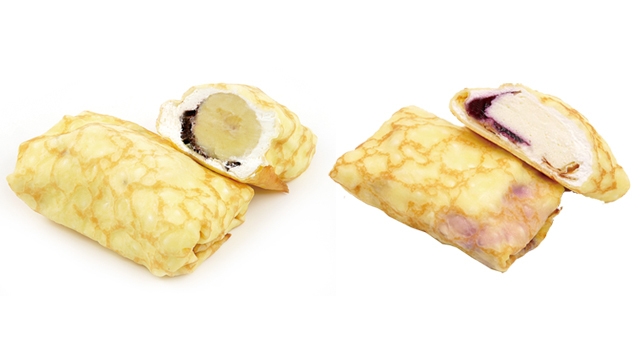 EKI na CAFE チョコバナナクレープ レアチーズブルーベリークレープ