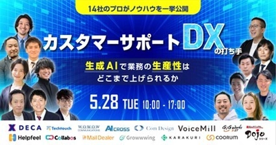 WOWOWコミュニケーションズ、5月28日(火)開催の オンラインイベント「カスタマーサポートDXの打ち手」に登壇！ ～“ツール導入後の評価と改善策”について講演～