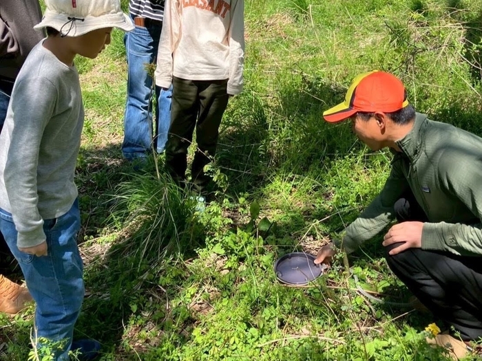 獣道で罠猟の疑似体験