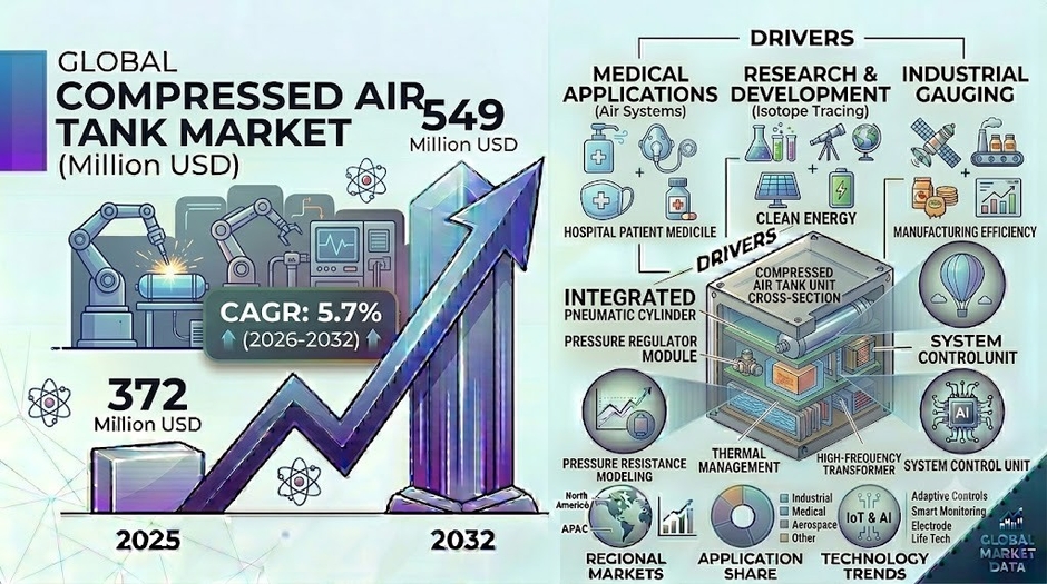 圧縮空気タンク市場規模(百万米ドル)2025-2032年