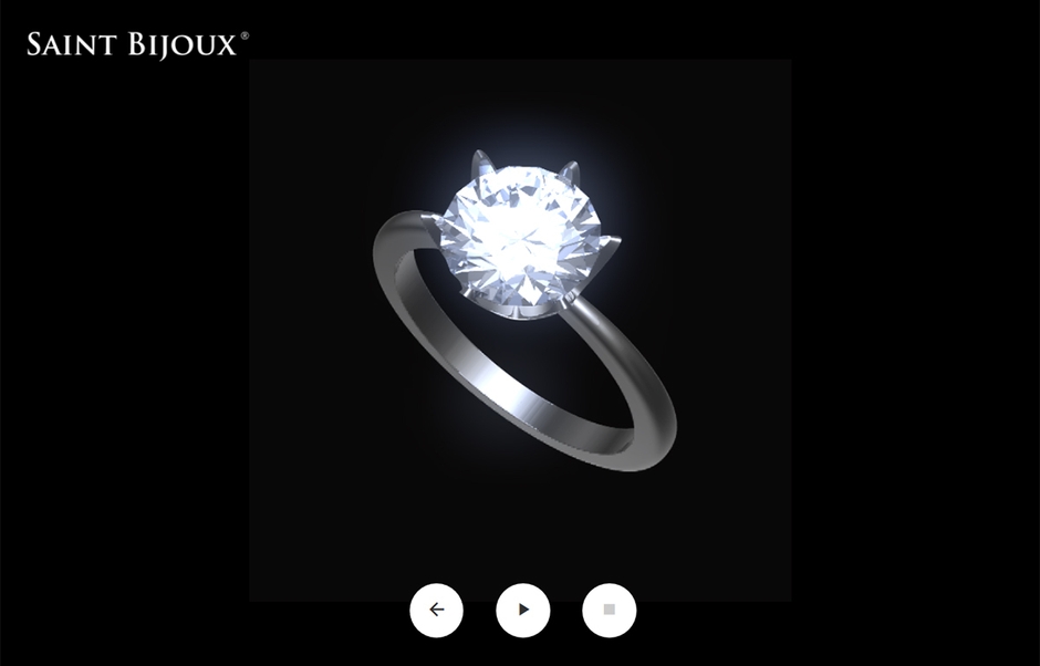 360度回転するジュエリーデザイン画