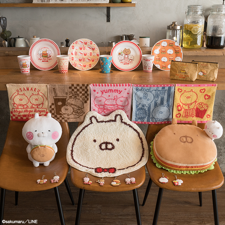 大人気LINEスタンプキャラクター「うさまる」が 描きおこしのバーガー