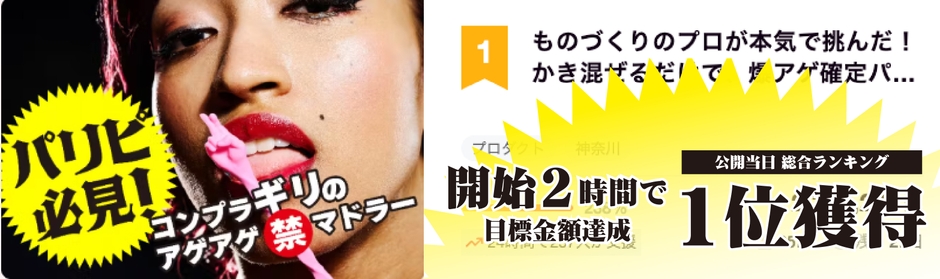 開始2時間で目標金額達成