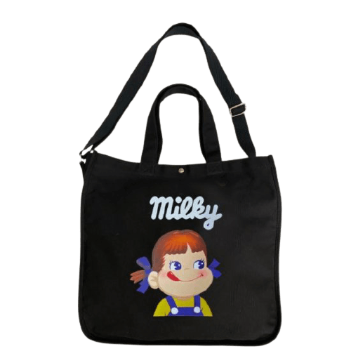 速報 またまた超絶人気のペコちゃん登場 斜め掛けも可愛いキャンバス 2wayのショルダーバッグ Newscast