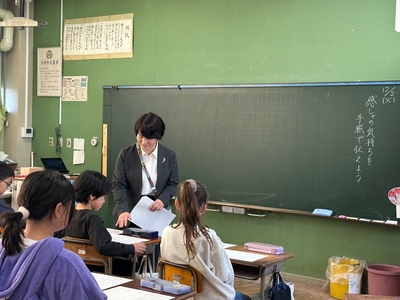 感謝の気持ちを手紙に 特別授業