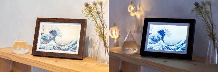 昼はアートボード、夜は間接照明に