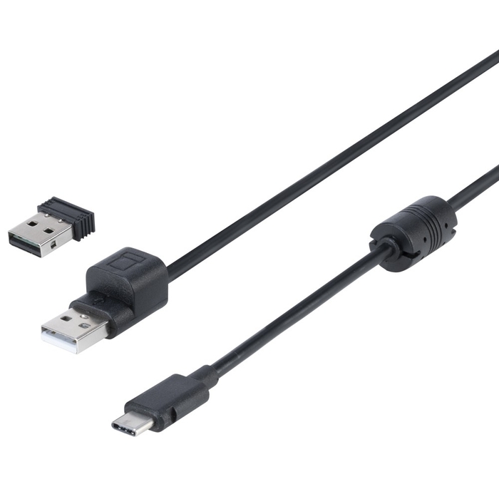 2.4GHzレシーバーとUSBケーブル (USB A to Type-C)が付属