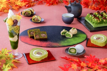 京都・宇治茶の伊藤久右衛門「紅葉パフェ」10/22に提供開始 　紅葉コースター付きのドリンクセットも