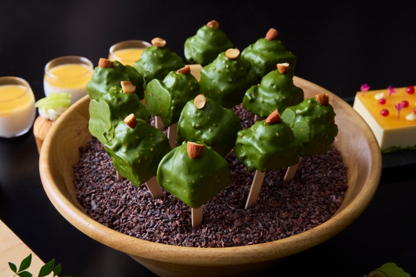 濃厚でリッチな味わいの抹茶のクランチチョコレートケーキ