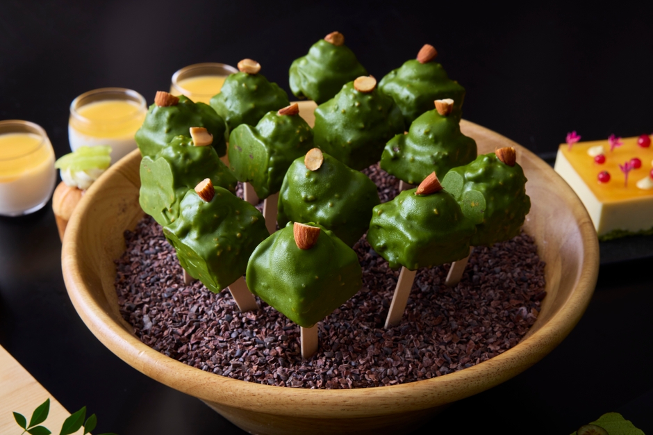 濃厚でリッチな味わいの抹茶のクランチチョコレートケーキ