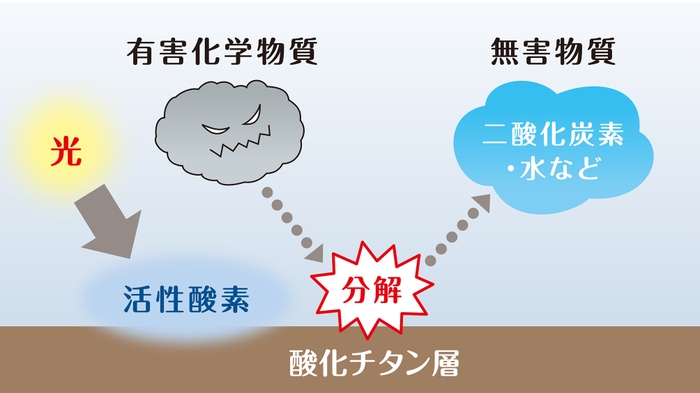 床に付着したウイルスや菌を分解・除去