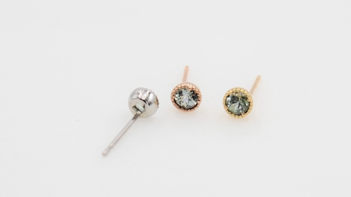 グリーンタンザナイト ピアス1