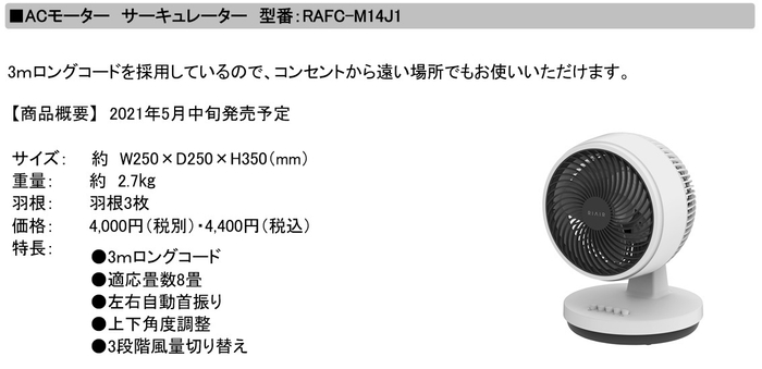 RAFC-M14J1_商品概要