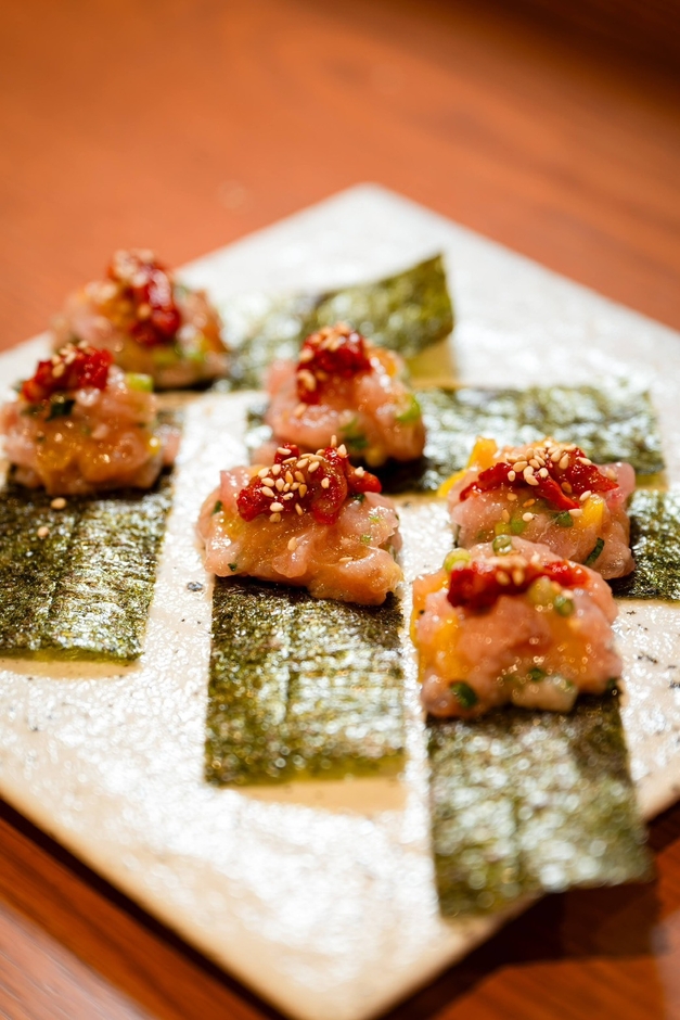 トロたくチャンジャの海苔巻き