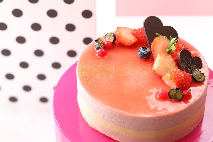 メープルといちごのムース