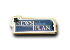 ◆PINS FACTORY（ピンズファクトリー）◆　社章実例No.218NEWS PLAN株式会社　様			★個性的なロゴを忠実に再現した社章