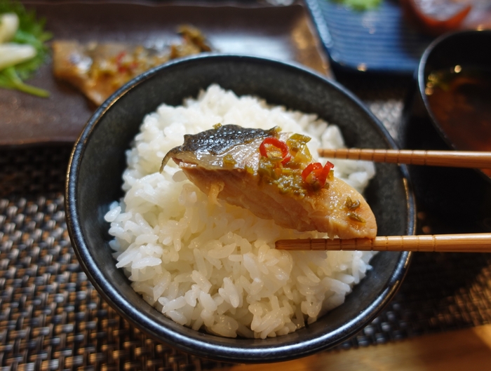 銀だら唐辛子漬けとご飯