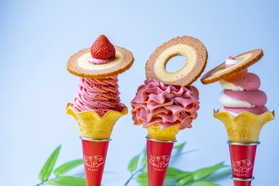 バウムラスクをトッピングしたソフトクリーム