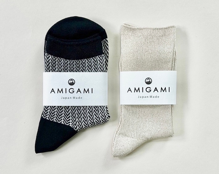 和紙ヘリンボン&和紙ラメソックス