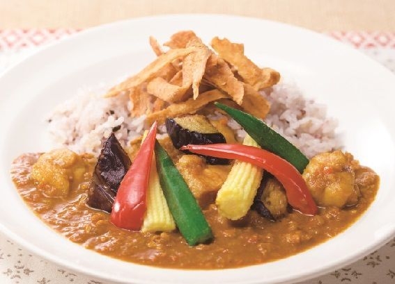 十三穀米と夏野菜のスパイシーチキンカレー