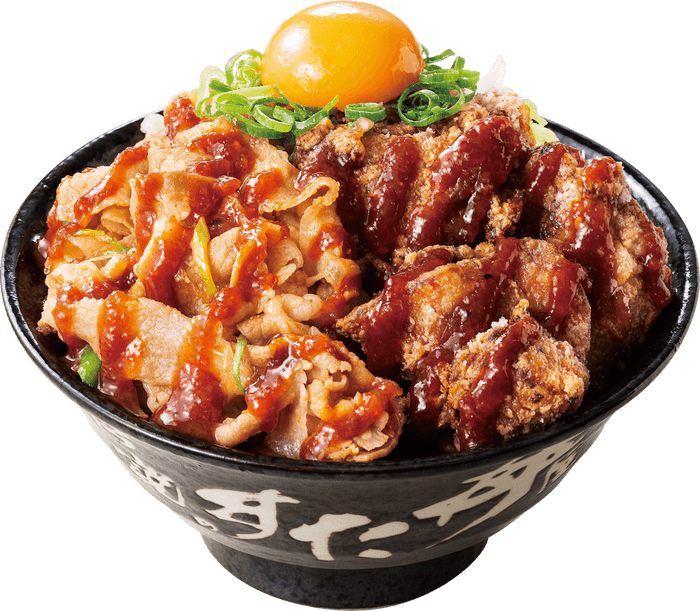 “辛・旨・ガリ”唐揚げ合盛りすた丼　950円(税込)