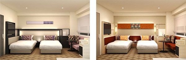 (左)カラースキーム「さくら」22平方メートル(右)カラースキーム「あかね」22平方メートル