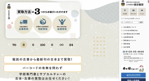 【蔵書整理のミスマッチを解消】 東京書房が「無料出張下見サービス」を正式開始！ AI検索時代に知っておきたい 「古本店のホームページで確認したい5つのポイント」も同時公開 ～「期待していたサービスと違った」というお悩みに応え、 大量蔵書を対象にまずは1都3県からスタート～