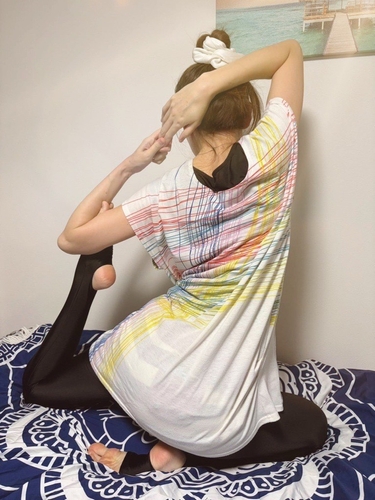 朝のチューニングポーズ（本間）