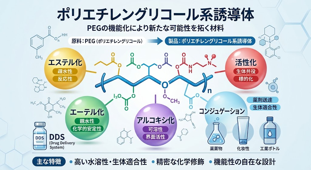 【最新予測】ポリエチレングリコール系誘導体市場規模、2026年に1714百万米ドルへ|年平均成長率5.4%で推移予測
