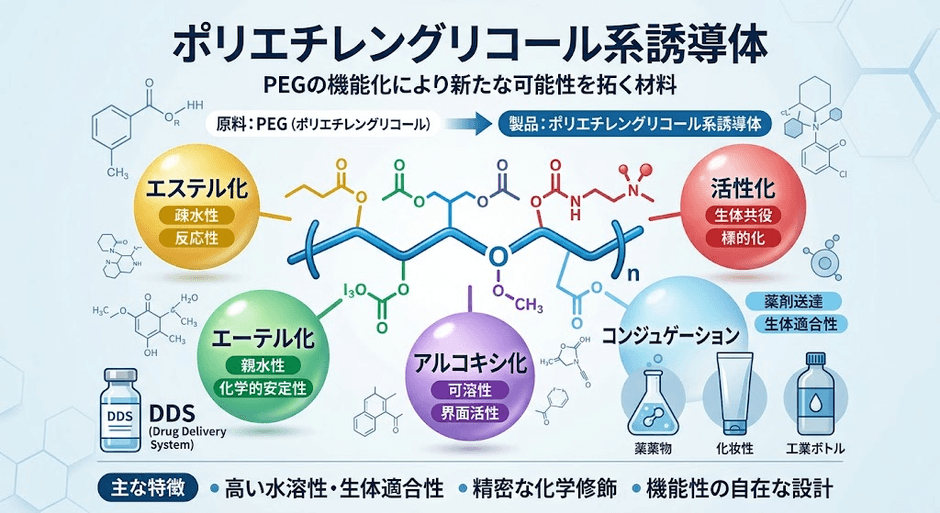 図. ポリエチレングリコール系誘導体の製品画像