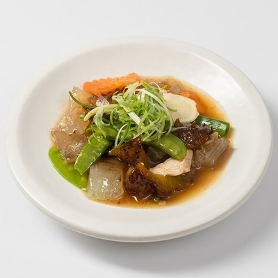 ナマコと魚の浮袋と豚肉の台湾式炒め